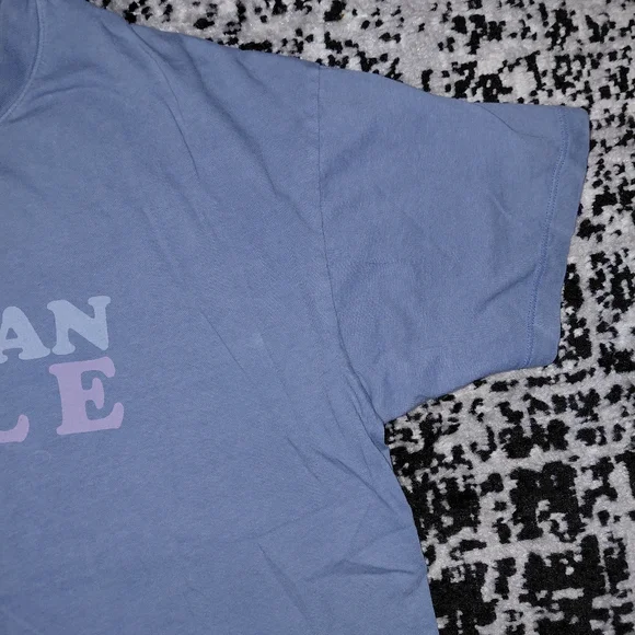 American Eagle Dusty Blue Logo Graphic Tee - Size XS - EUC - Picture 13 of 14